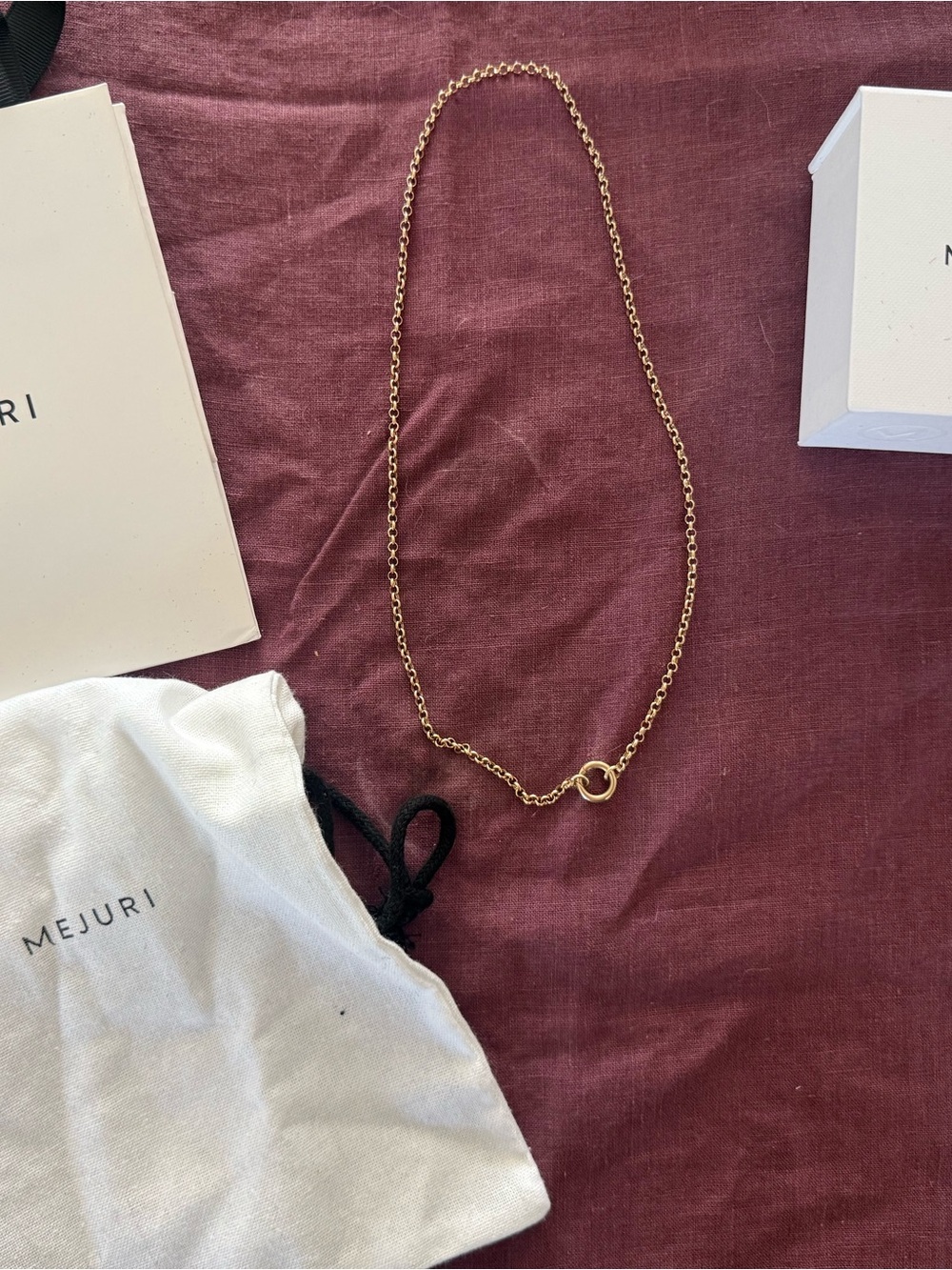 Mejuri Rolo Chain Charm Necklace